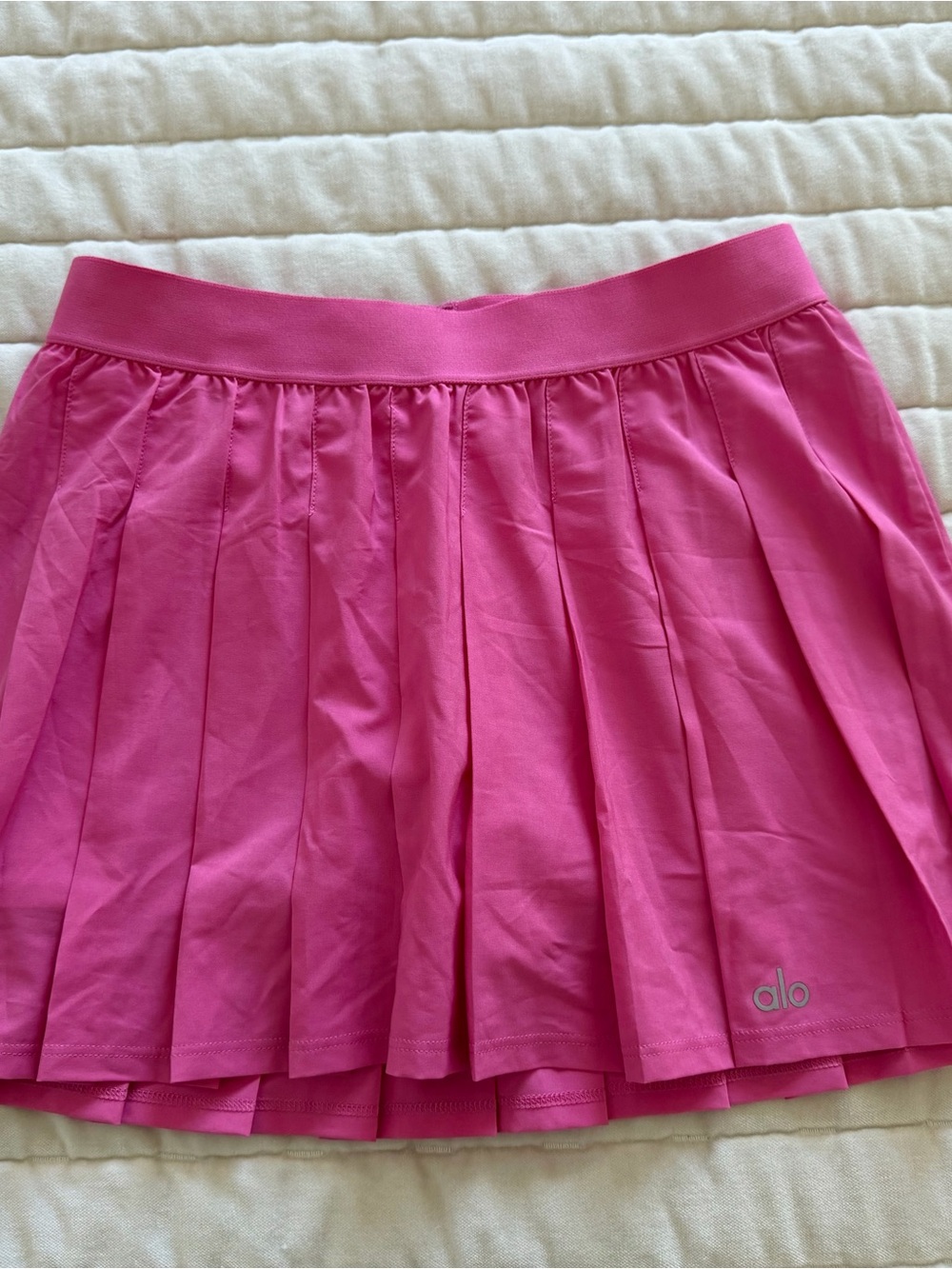 ALO Yoga Hot Pink Pleated Skater Skirt